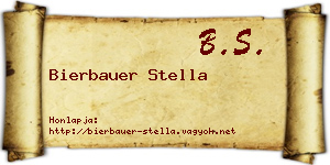 Bierbauer Stella névjegykártya