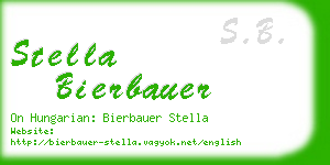 stella bierbauer business card